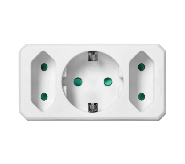 Orno OR-AE-13250GS Schuko 3 gniazda Biały