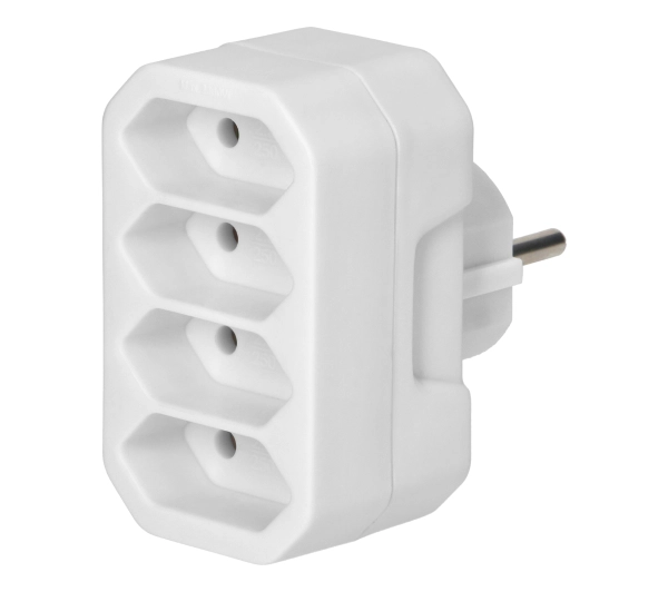 Orno OR-AE-13279/W 4x2P Euro, 4 gniazda Biały