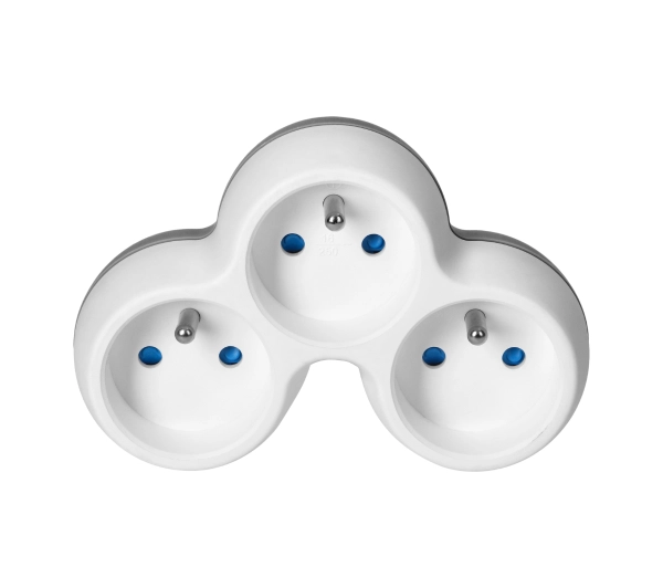 Orno OR-AE-13239 3 gniazda Biało-szary