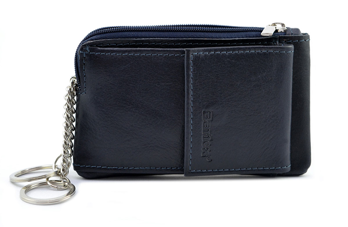 Bartex Skórzane Etui Granatowe – Klucze, Karty, RFID 10457E
