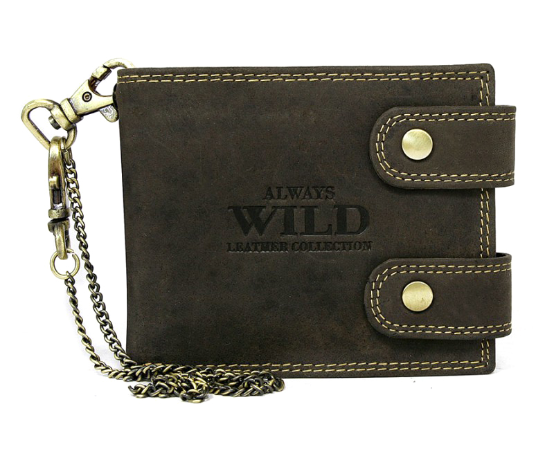 WILD skórzany porfel męski 2900-BIC brązowy 2900-BIC