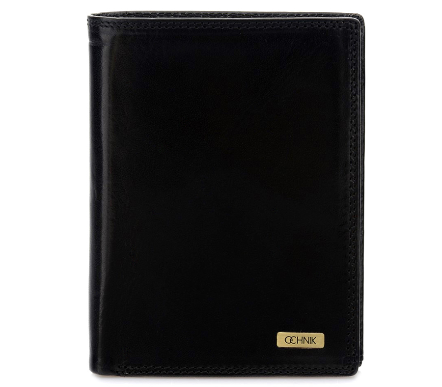 OCHNIK PL-145 Klasyczny czarny skórzany portfel męski PL145/99