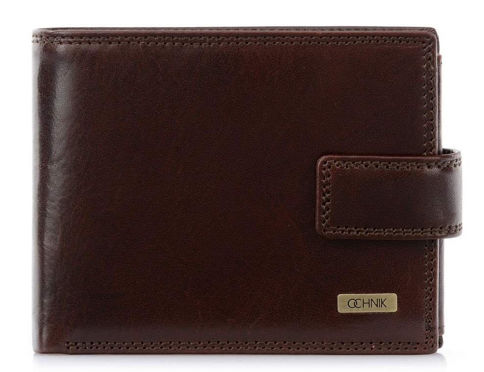 OCHNIK PL-191-89 brązowy skórzany portfel męski PL-191-89