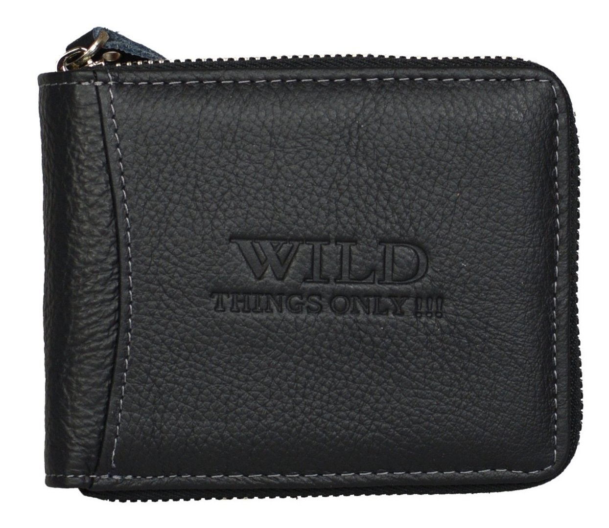 WILD skórzany portfel na suwak 702 702