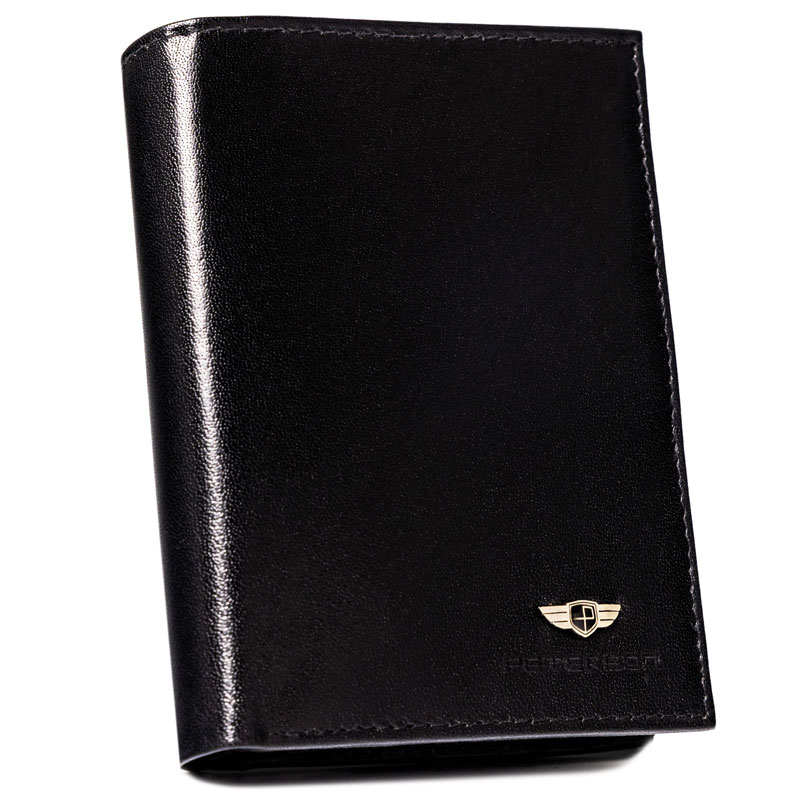 PETERSON PTN-317-P skórzany portfel męski RFID czarny PTN 317-P BLACK