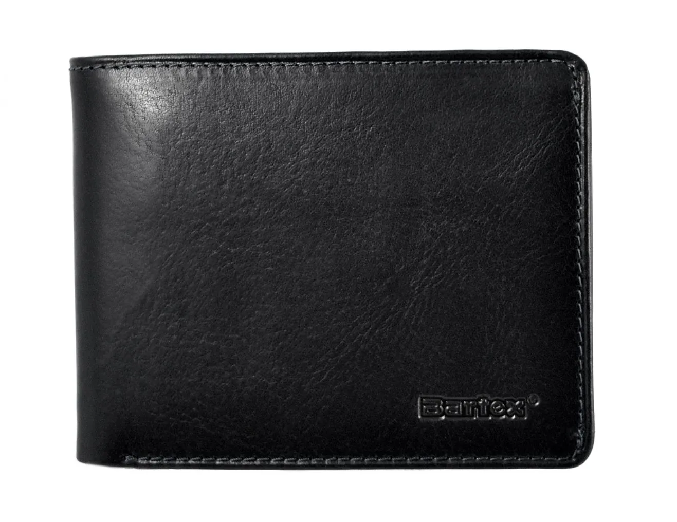 BARTEX 10207M RFID – klasyczny skórzany portfel męski czarny z naturalnej skóry juchtowej 10207M