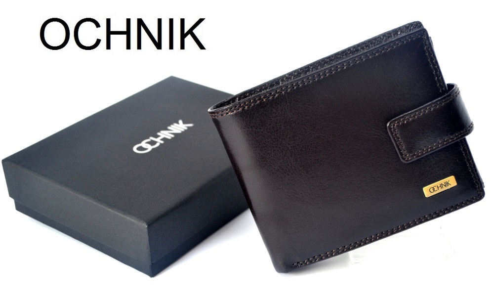 OCHNIK brązowy skórzany portfel męski SL-191-89 SL 191 89