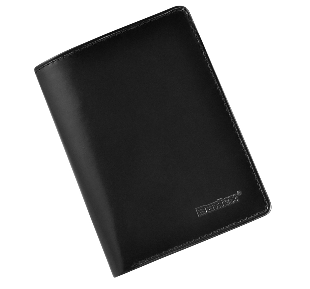 BARTEX portfel męski skórzany czarny 012MB RFID 012MB