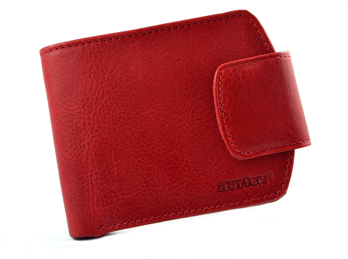 BARTEX 10012D skórzany portfel damski czerwony 10012D
