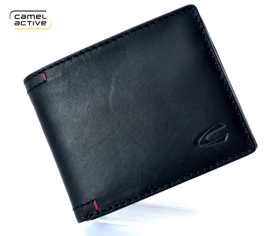 Skórzany portfel męski Camel Active 181-702-60 – skóra licowa czarna 181 702 60