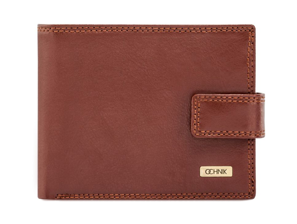 OCHNIK skórzany portfel męski SL-191-87 jasny brąz SL-191