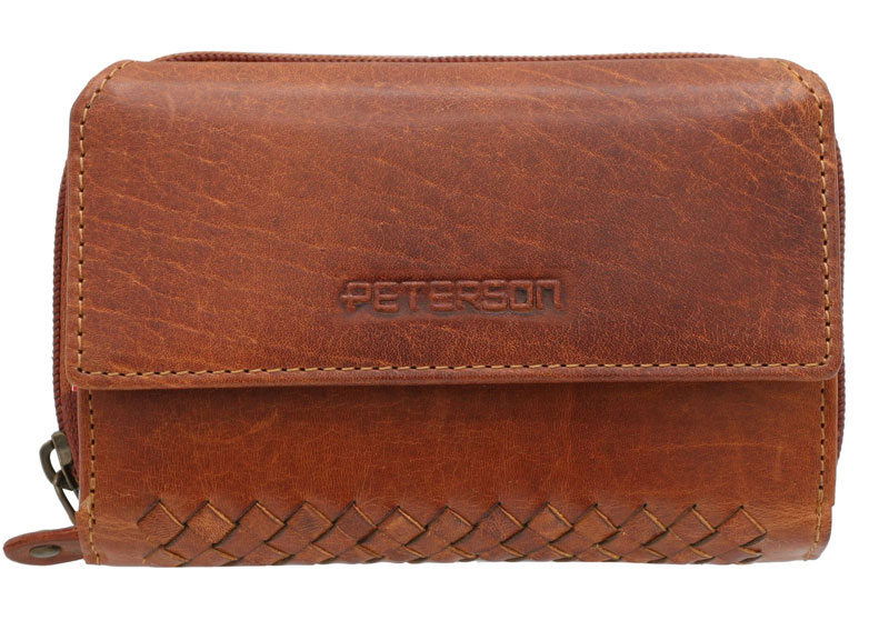 PETERSONreg; PTN WD3-VLCN – duży portfel damski skórzany poziomy RFID WD3-VLCN