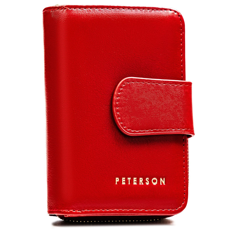 PETERSONreg; PTN 76115-SGN – portfel damski skórzany czerwony RFID PTN 76115-SGN