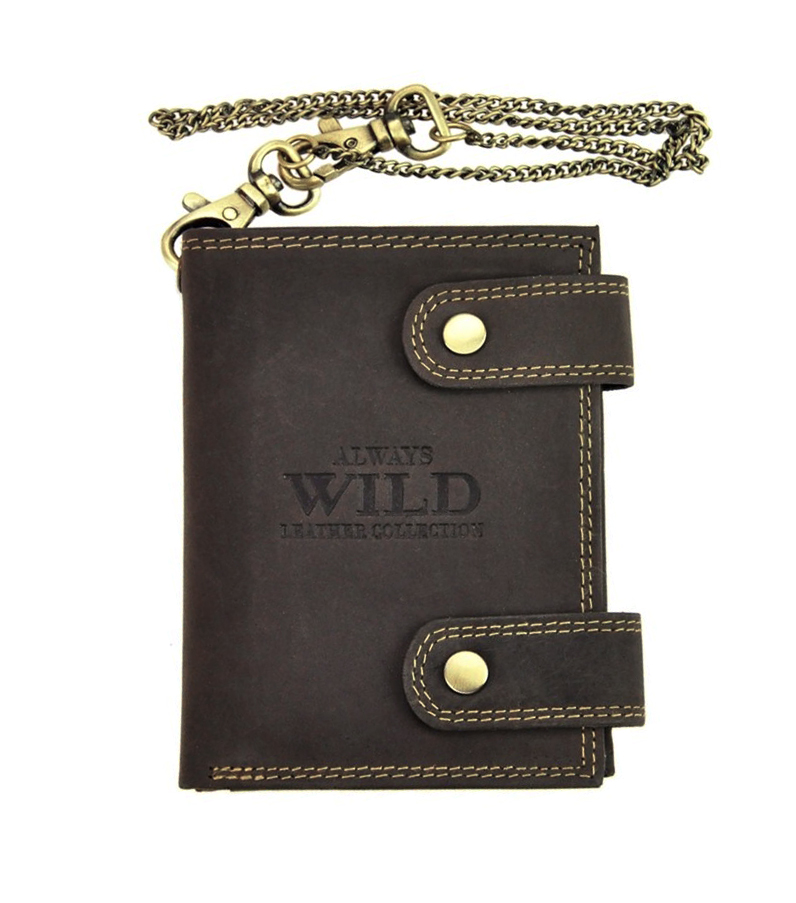 WILD skórzany porfel męski 2901-BIC z łańcuchem 2901-BIC