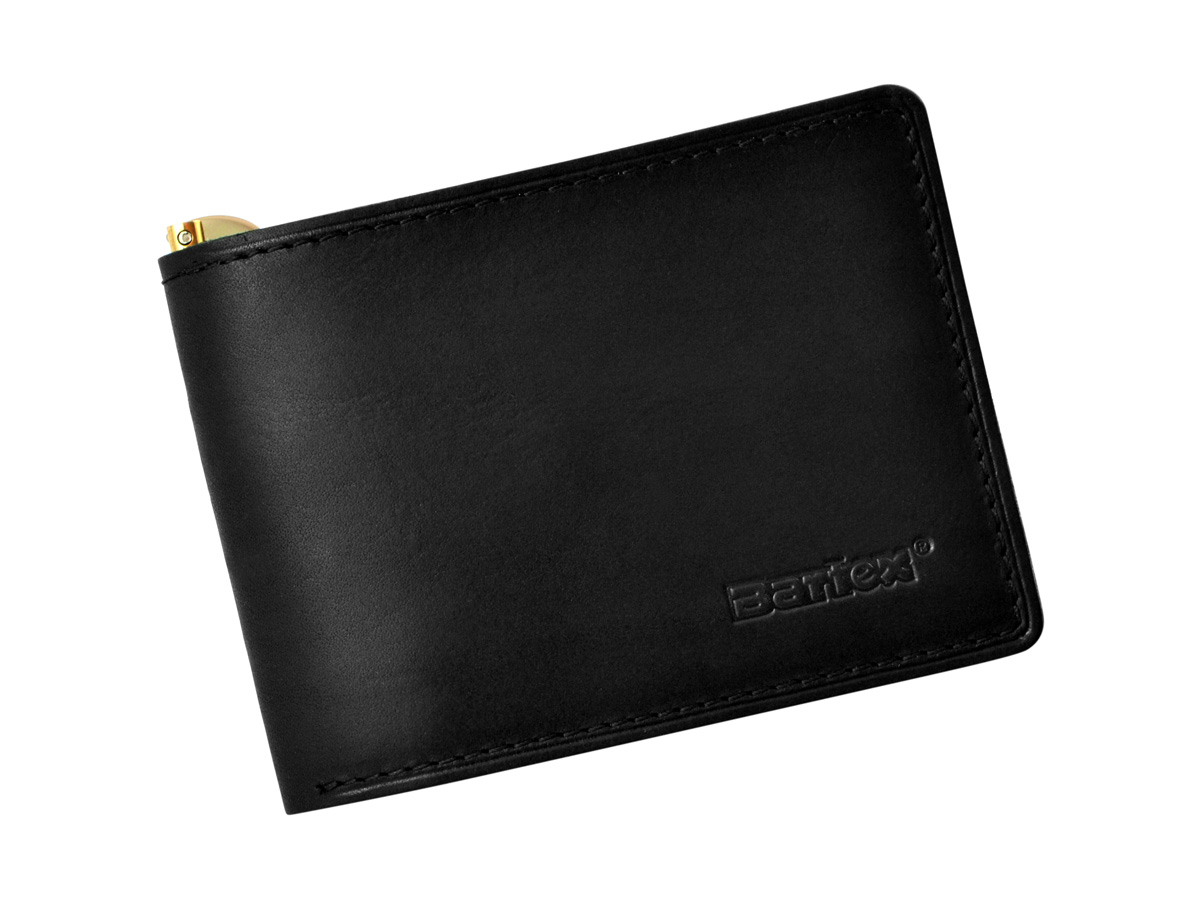 BARTEX 472-M – Skórzany portfel męski Slim z klipem na banknoty i ochroną RFID 472-M