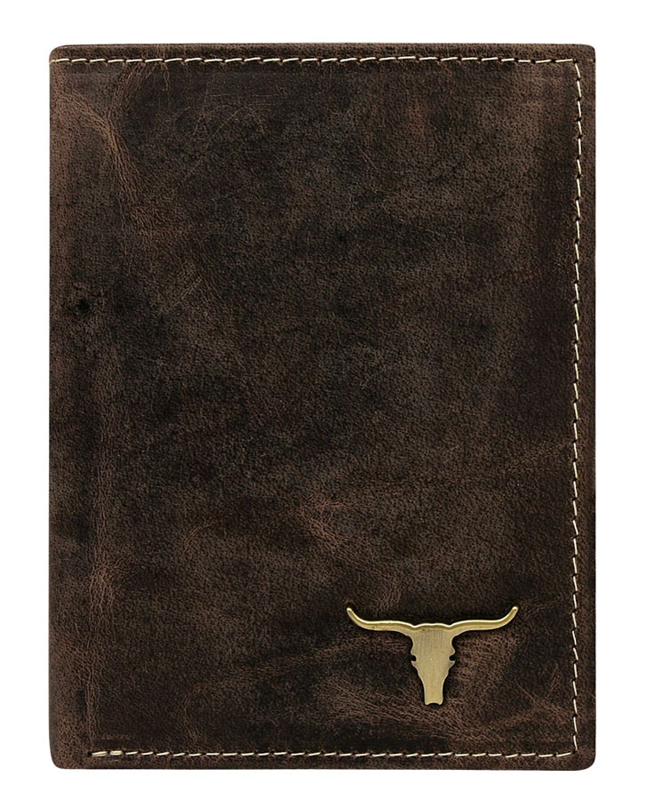 WILD BUFFALO skórzany porfel męski RM-06-BAW Brązowy RM-06-BAW BROWN