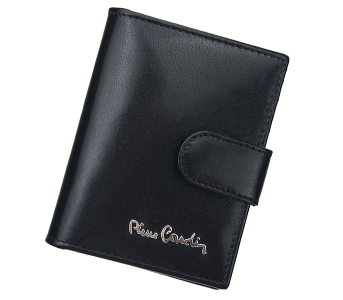 PIERRE CARDIN skórzane etui, wizytownik czarny YS520