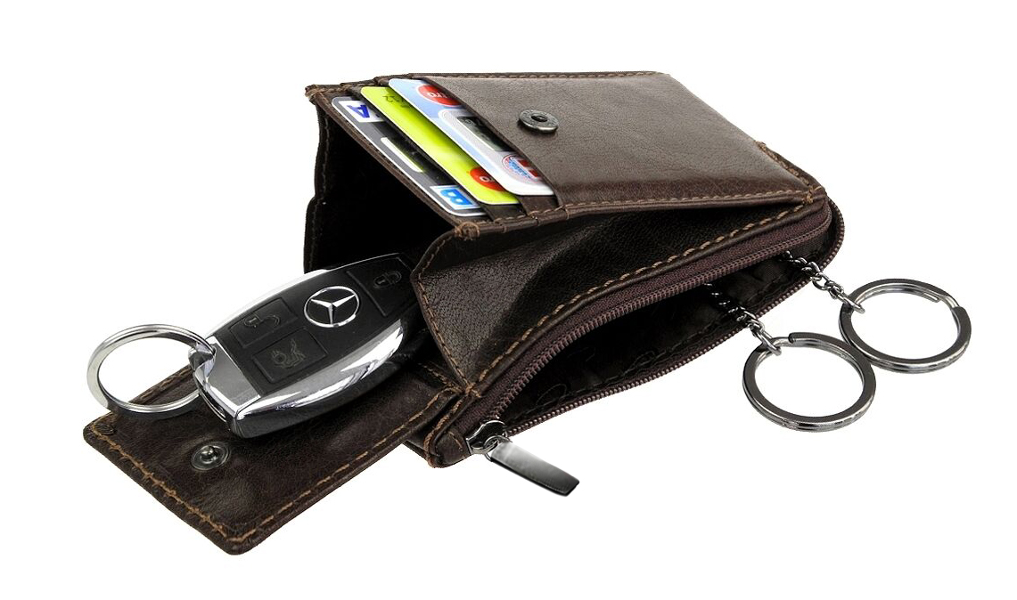 Etui BARTEX na klucze, karty i banknoty Skóra naturalna + RFID 10457E