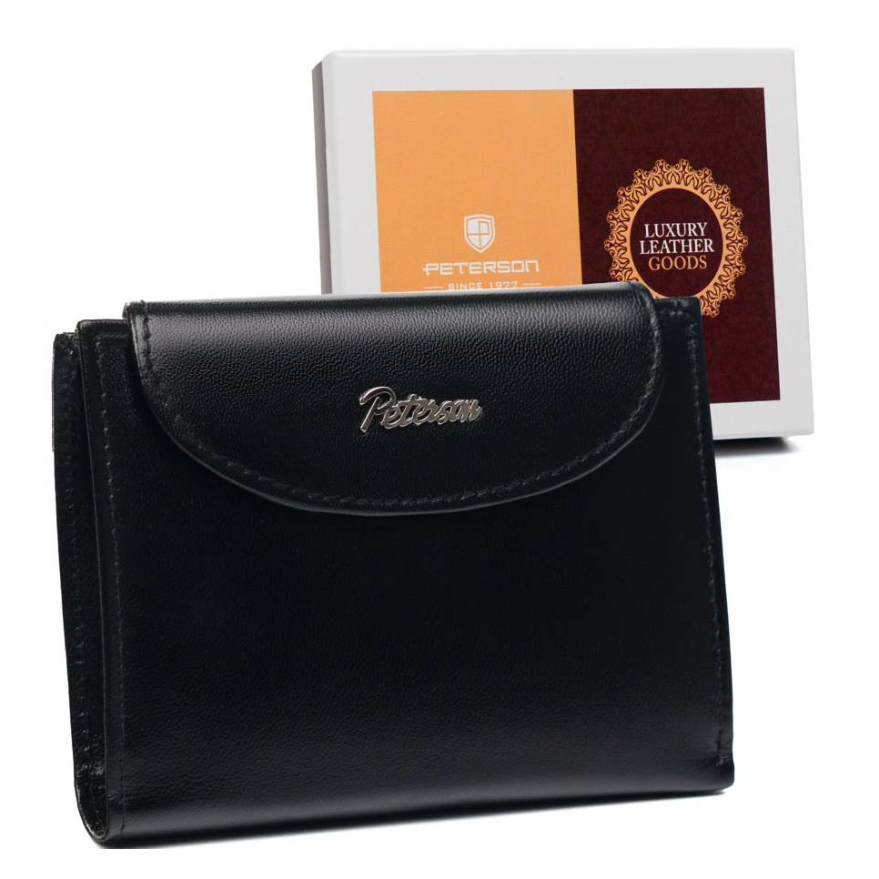 PETERSON skórzany portfel damski RFID RD-357 PTN RD-357-GCL-M