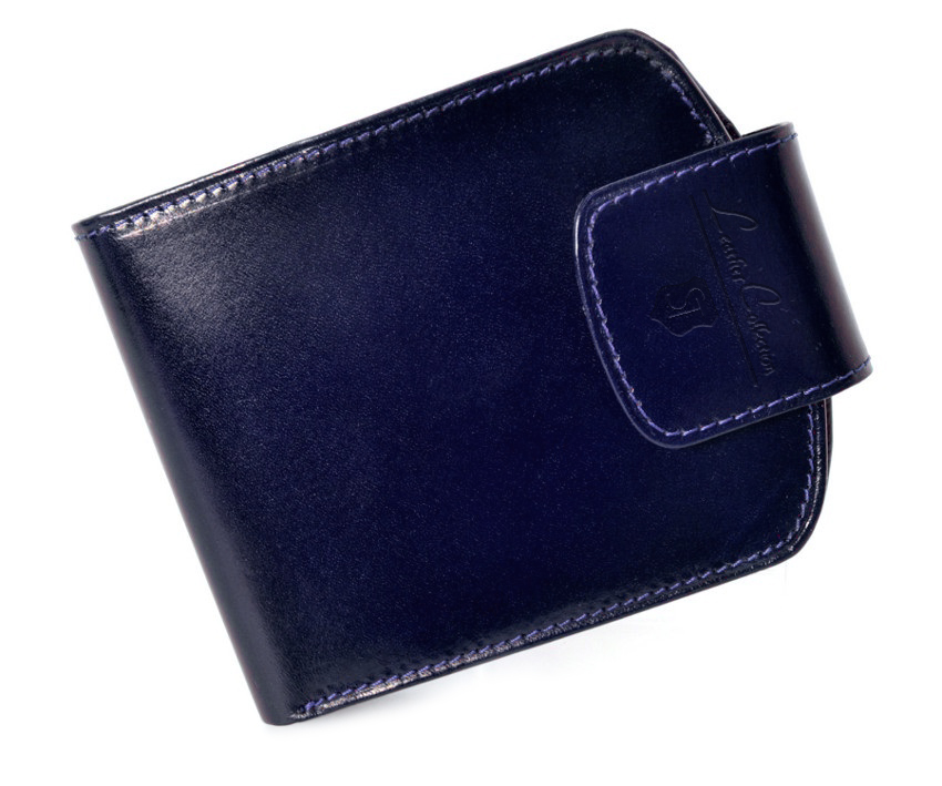 stefania 012 skórzany portfel damski granatowy 012D