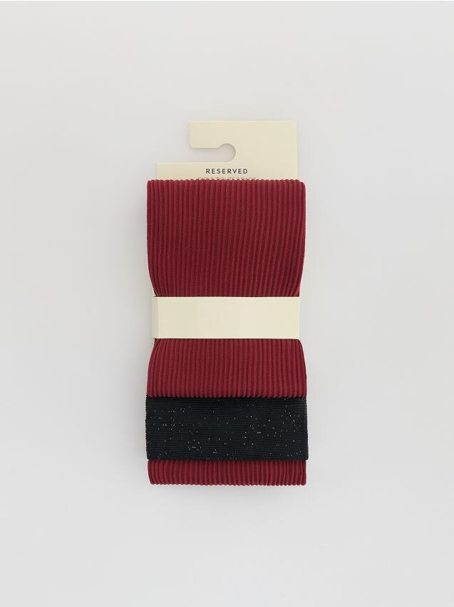 Reserved - Rajstopy z mikrofibry 2 pack - czarny