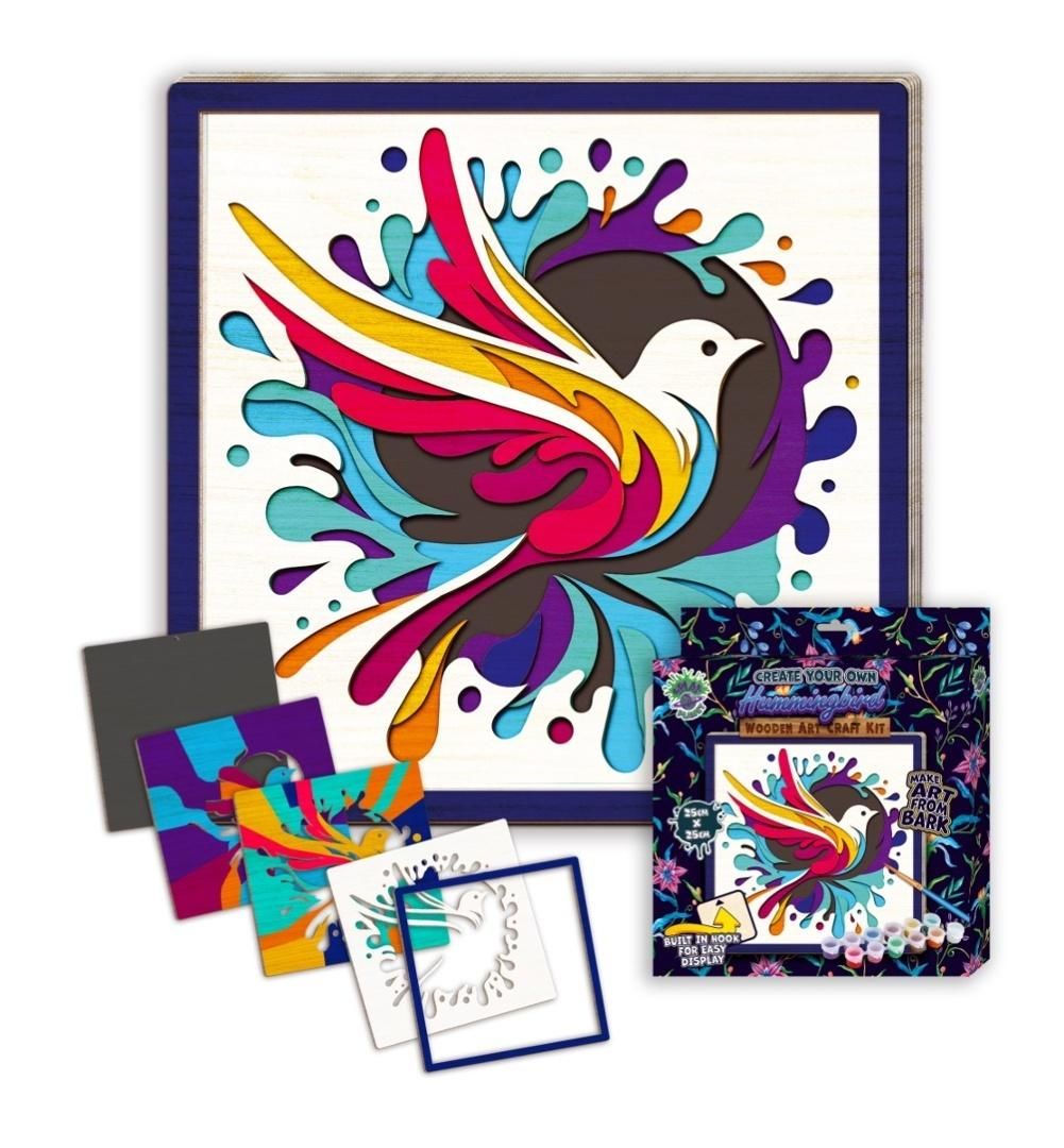 Zestaw do tworzenia obrazów z drewna - Ptak - zabawka
