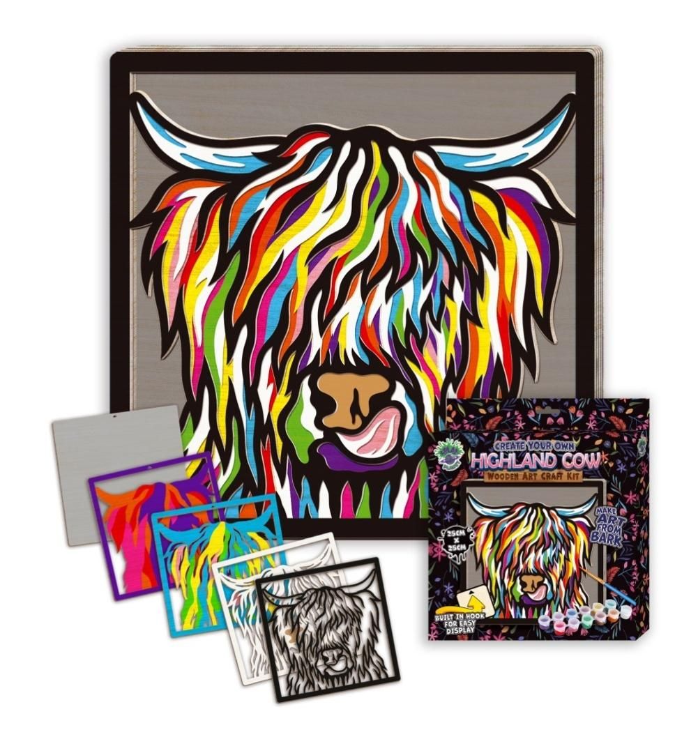 Zestaw do tworzenia obrazów z drewna - Krowa - zabawka