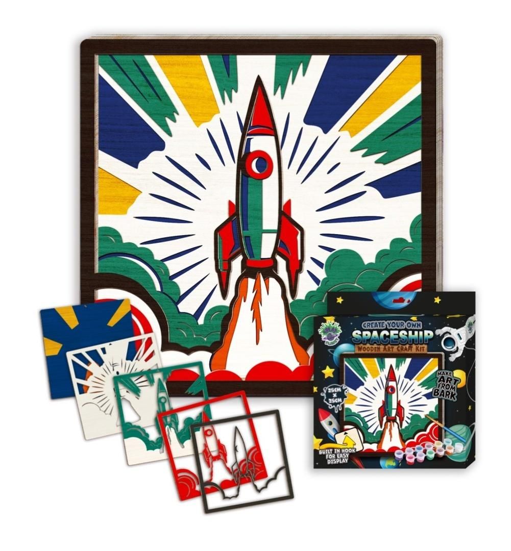 Zestaw do tworzenia obrazów z drewna - Statek - zabawka