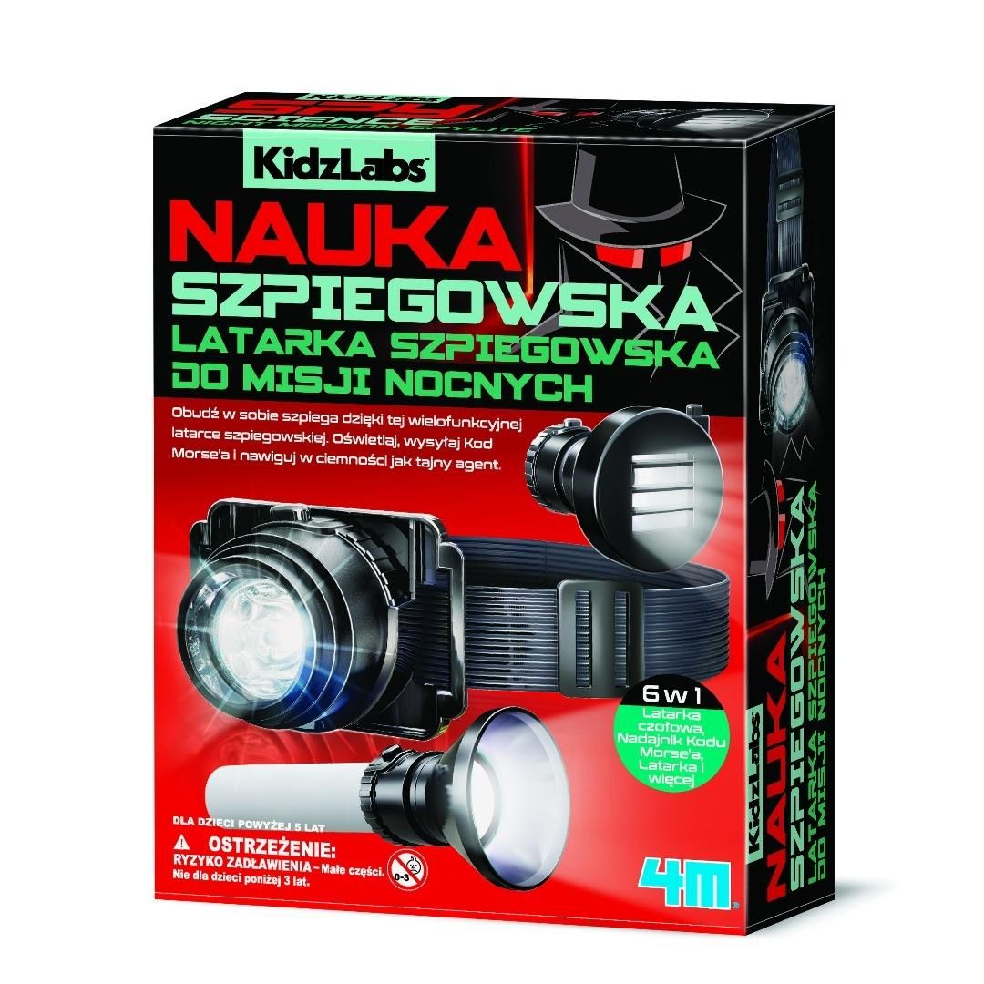 Kidzlabs Latarka szpiegowska do misji nocnych - zabawka