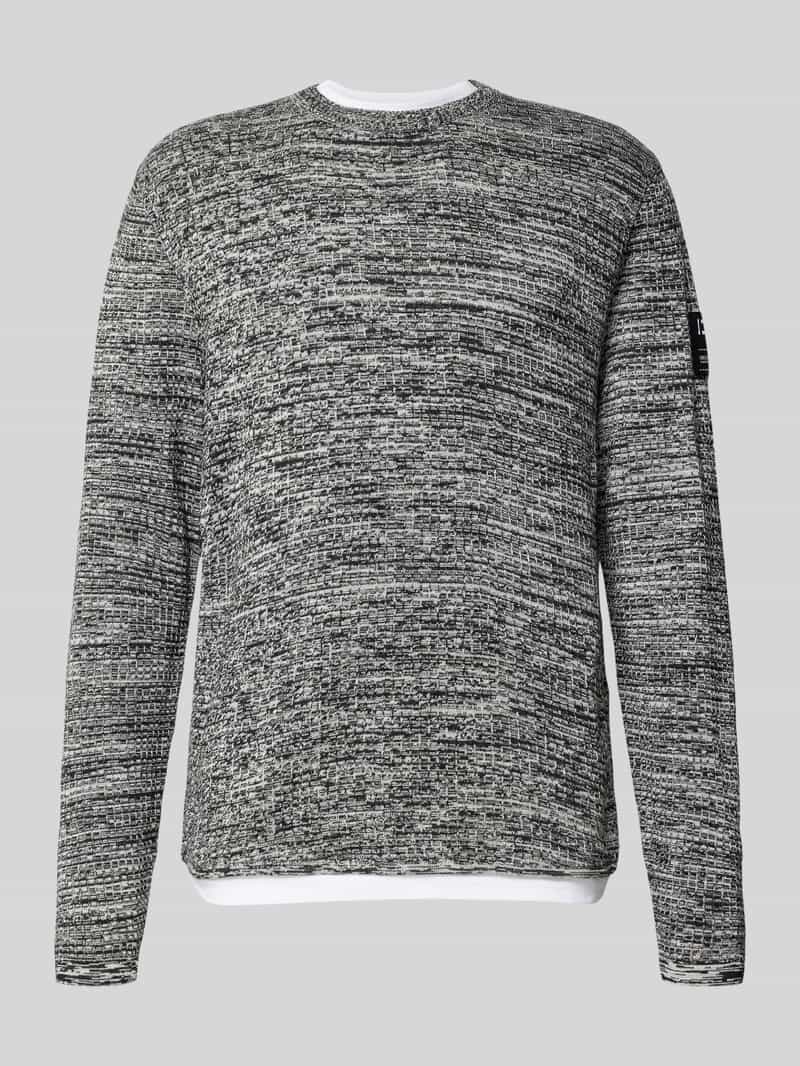 Sweter z dzianiny kroju regular fit z mieszanki bawełny