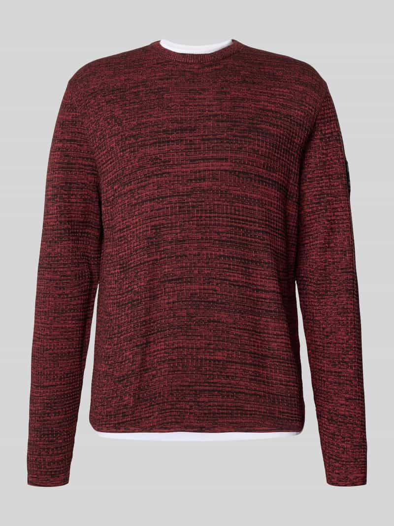 Sweter z dzianiny kroju regular fit z mieszanki bawełny