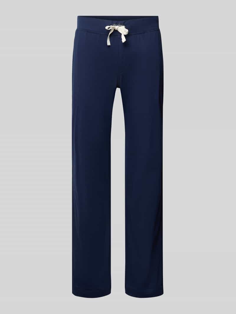 Spodnie sportowe z elastycznym pasem i detalem z logo