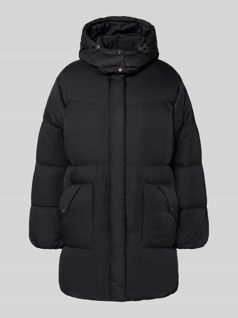 Płaszcz pikowany o kroju regular fit z kapturem model ‘Bubble’