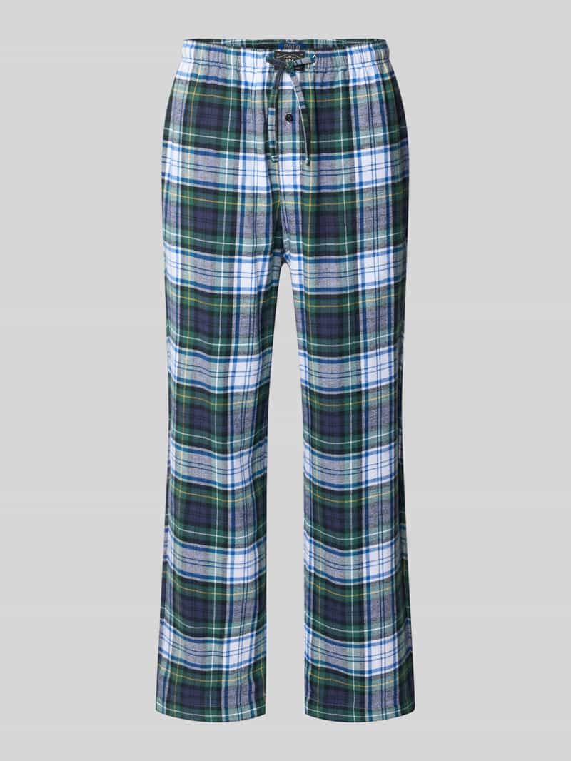 Spodnie od piżamy o kroju relaxed fit z naszywką z logo model ‘Sleep’