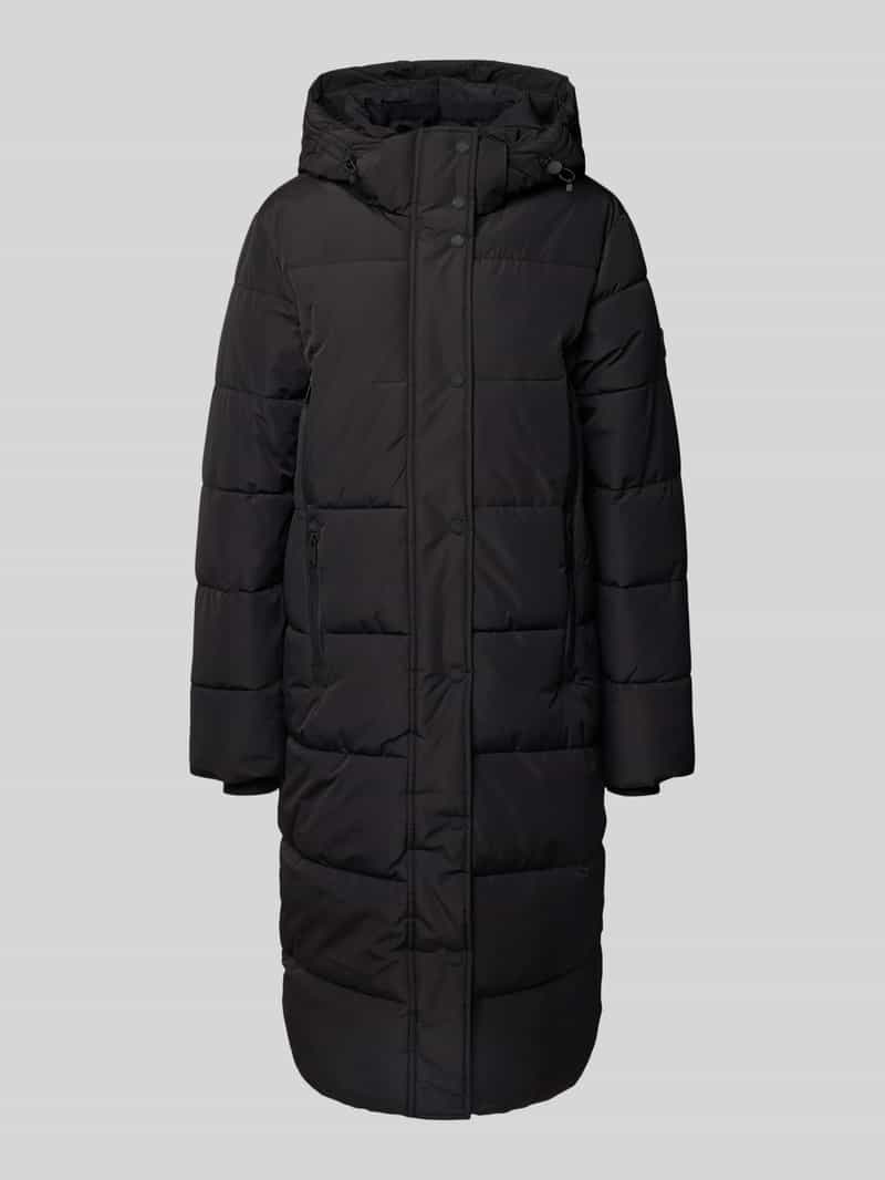 Płaszcz pikowany o kroju regular fit z podwójnymi kieszeniami zapinanymi na zamek błyskawiczny