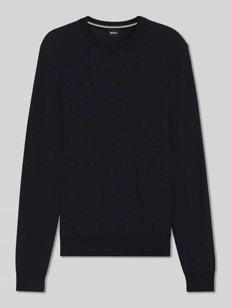 Sweter o kroju regular fit z mieszanki żywej wiskozy model ‘HABITO’