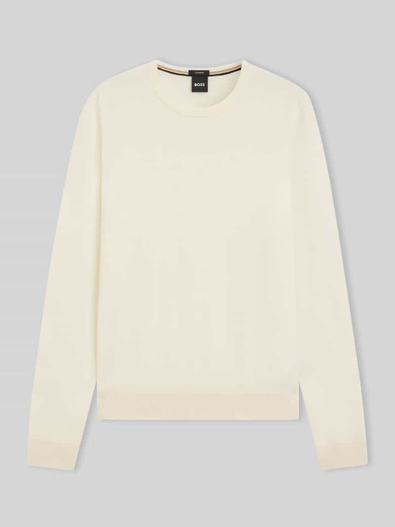 Sweter o kroju regular fit z dzianiny z czystego kaszmiru model ‘EMIGLIORE’