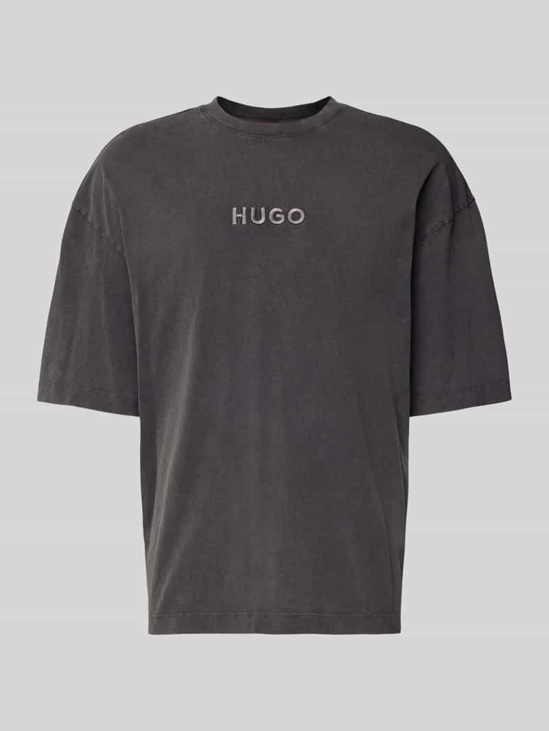 T-shirt o kroju oversized z czystej bawełny model ‘DELW’