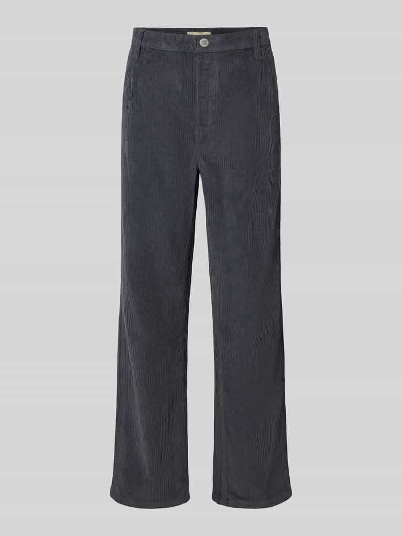 Spodnie sztruksowe o luźnym kroju z kieszeniami z tyłu model ‘MILES’