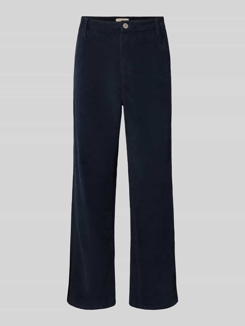 Spodnie sztruksowe o luźnym kroju z kieszeniami z tyłu model ‘MILES’