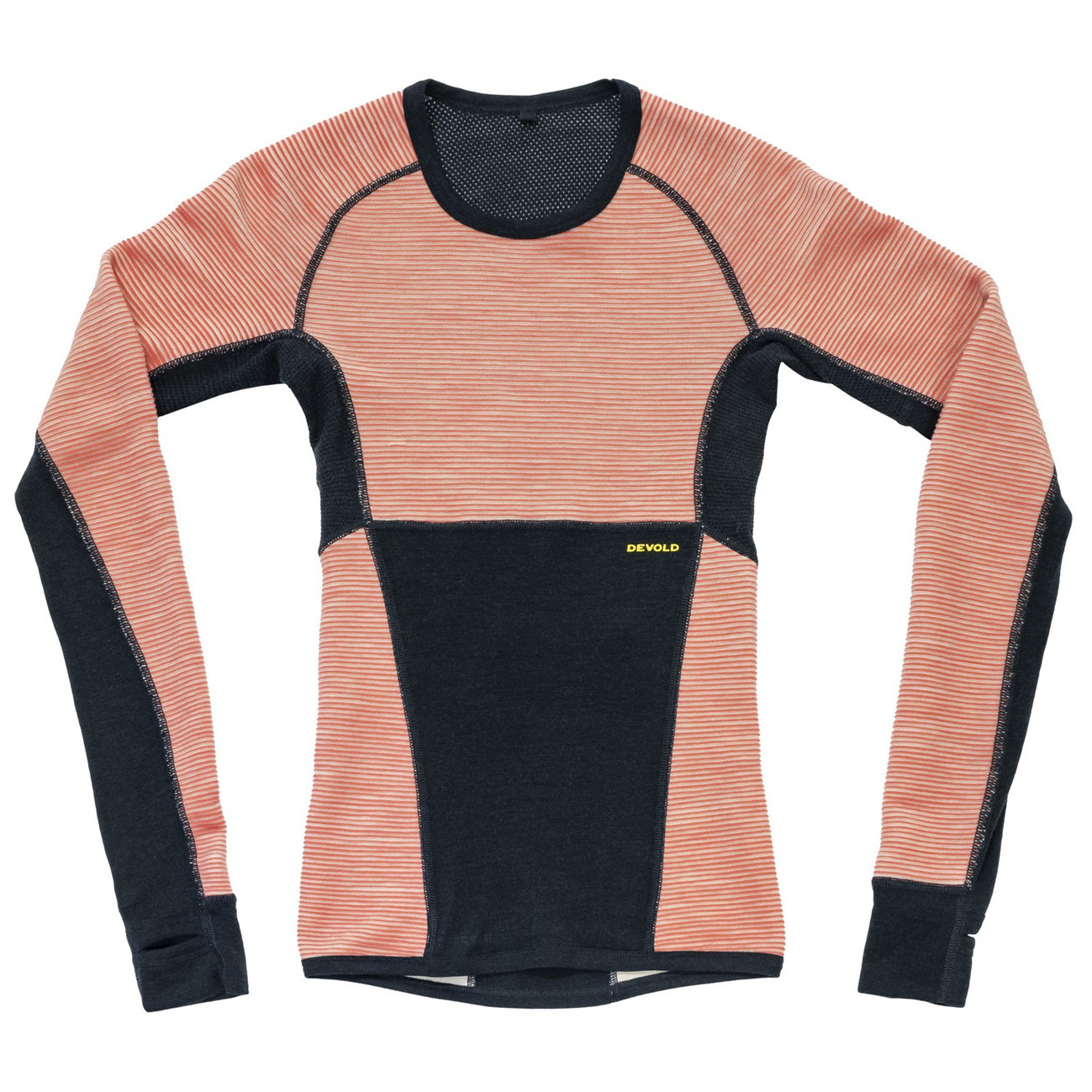 Damska koszulka Devold Tuvegga Merino Shirt Wmn Rozmiar: M / Kolor: pomarańczowy/czarny