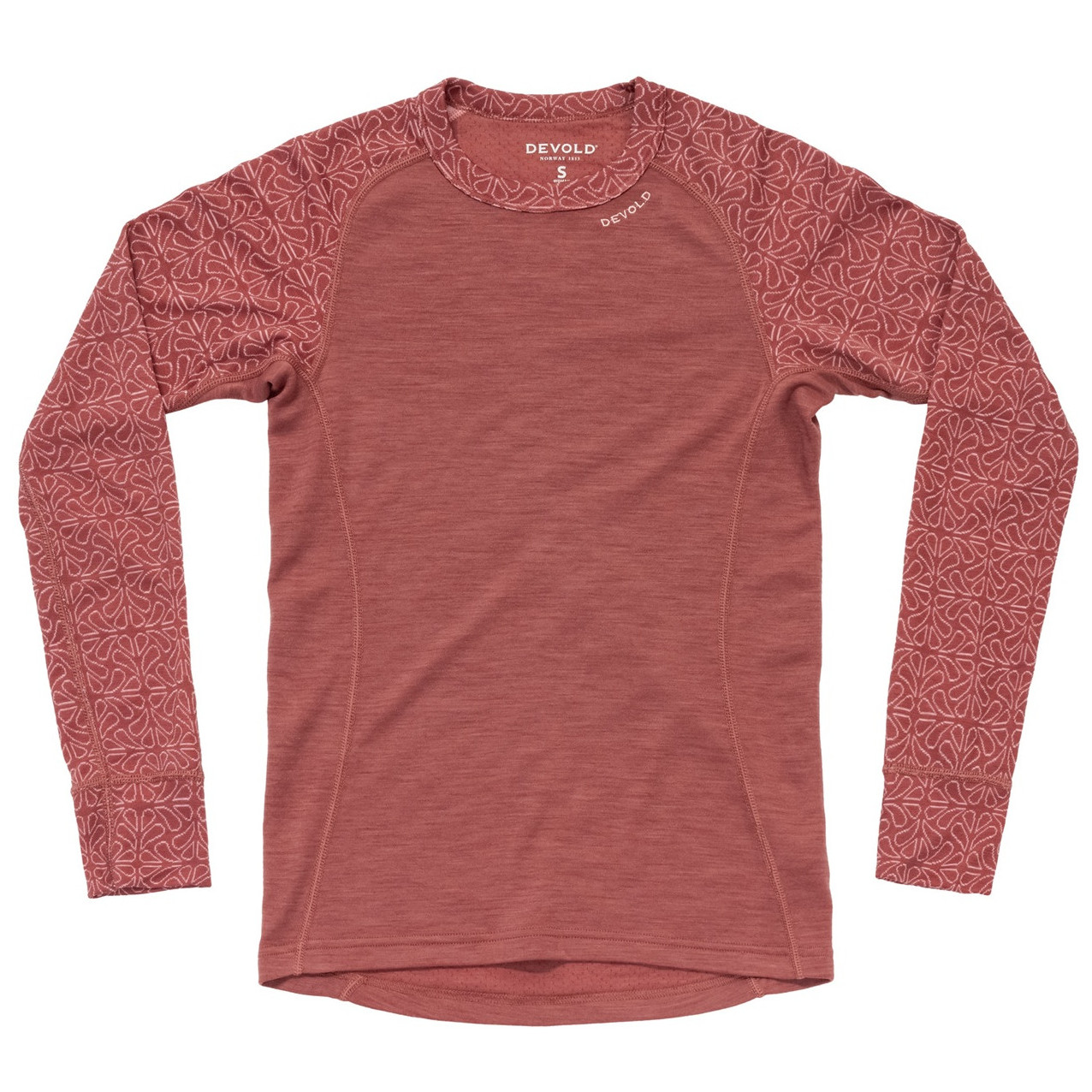 Damska koszulka Devold Duo Active Woman Shirt LS Rozmiar: S / Kolor: ceglasty