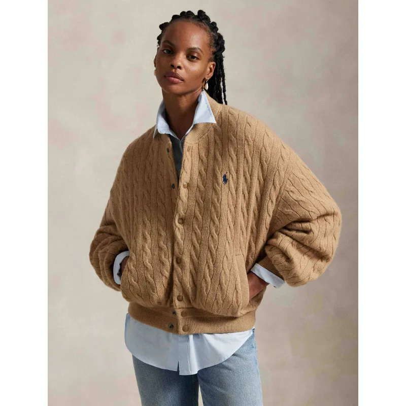 POLO RALPH LAUREN Wełniana kurtka bomber Relaxed fit z dodatkiem kaszmiru