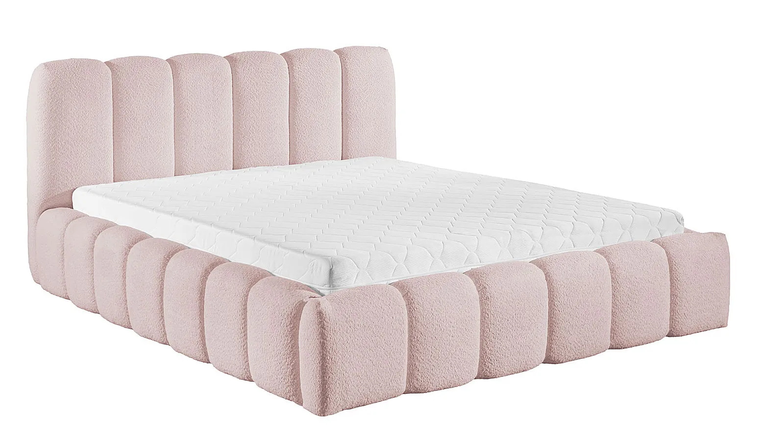 Różowe łóżko tapicerowane chmurka P8-S48