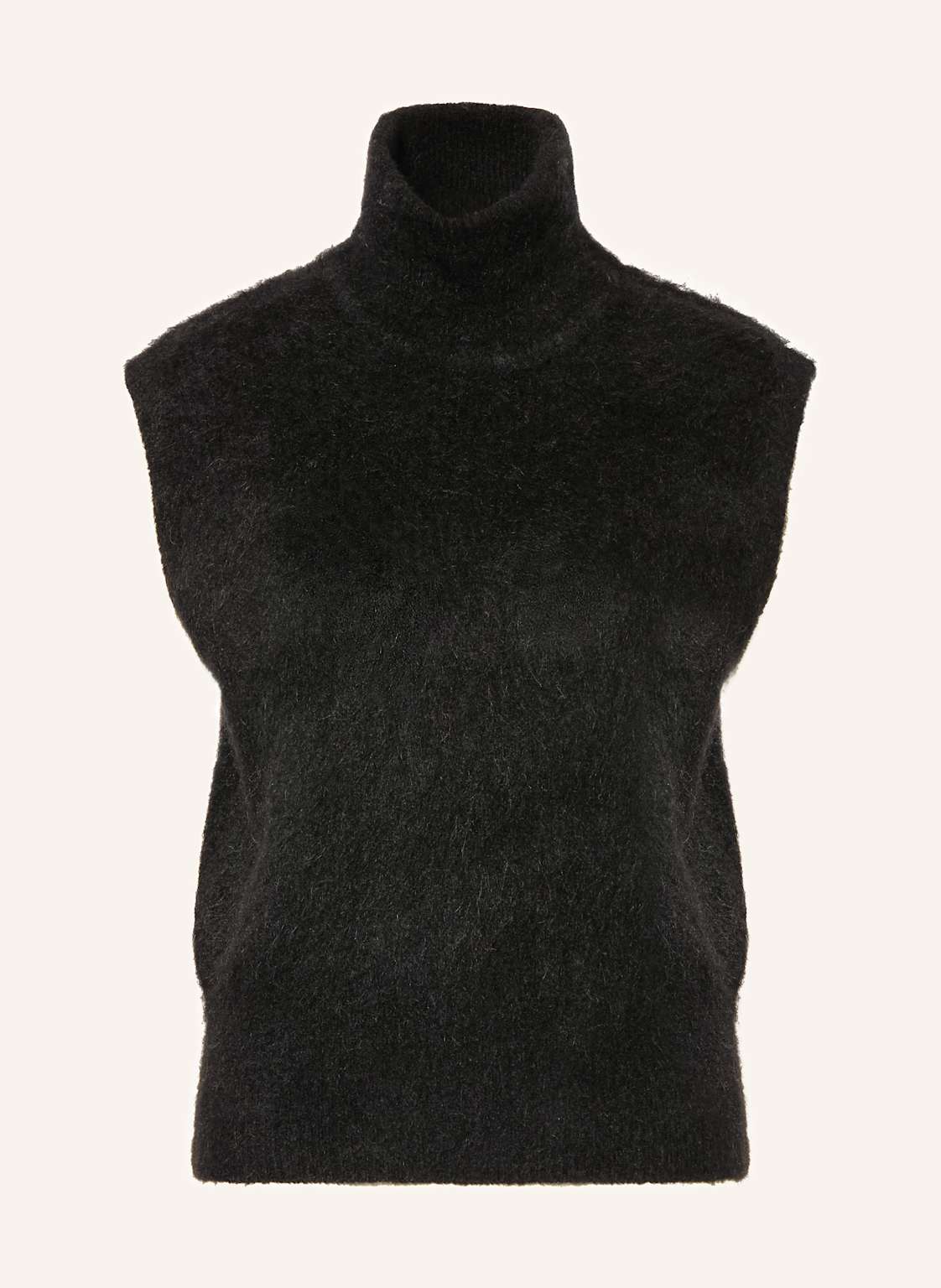 Remain Top Z Dzianiny Z Dodatkiem Alpaki schwarz