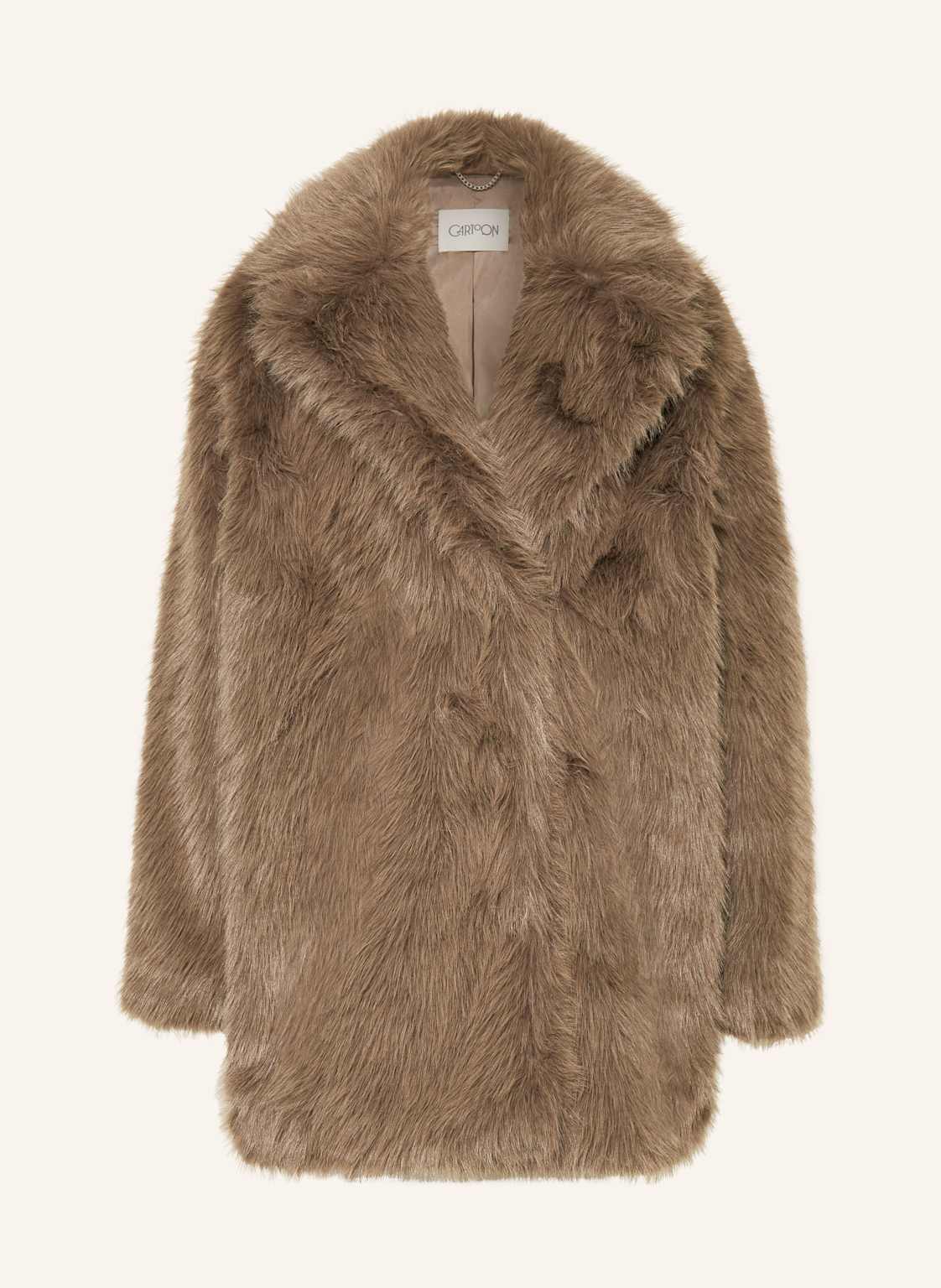 Cartoon Płaszcz Ze Sztucznego Futra beige