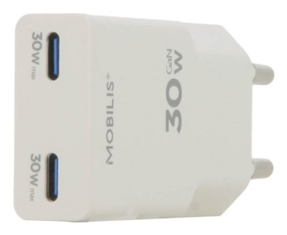 Mobilis 020026 ładowarka do urządzeń przenośnych Uniwersalne Biały Prąd przemienny Szybkie ładowanie Wewnętrzna