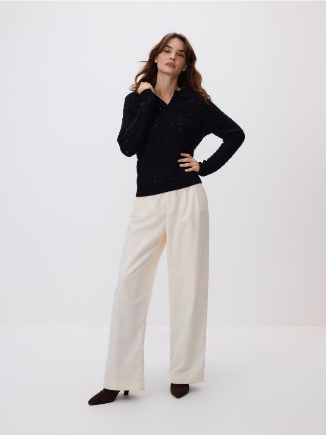 Reserved - Sweter z dodatkiem wełny - czarny