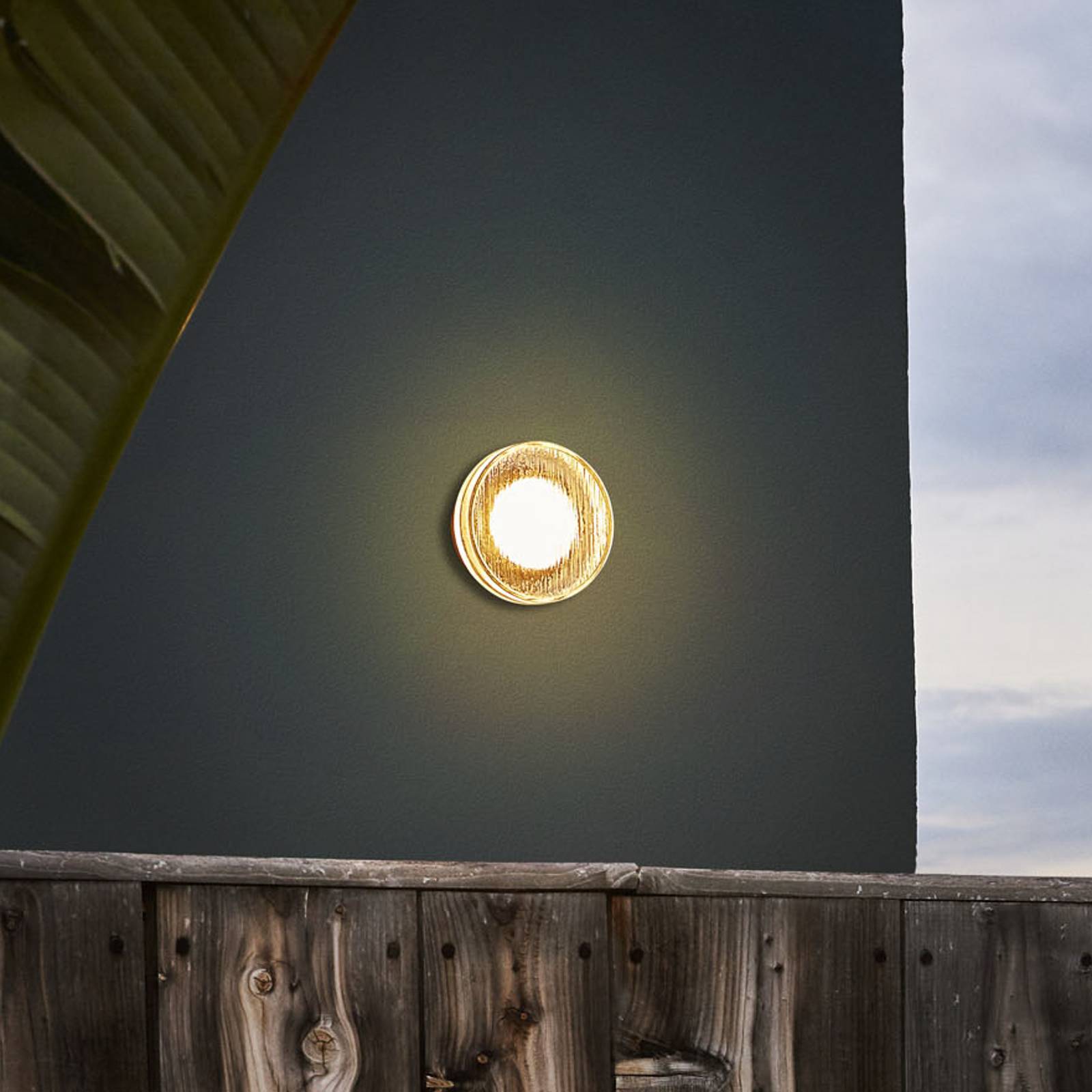 MARSET Kinkiet zewnętrzny LED Roc, możliwość ściemniania, biały / opal, aluminium, design