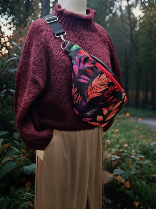 Nerka Damska XXL liście rękodzieło na prezent NS05xxl-008